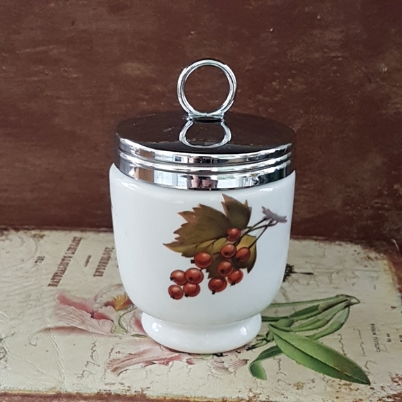 Royal Worcester Other - Royal Worcester Evesham Egg Coddler Vintage Ceramic Boiled Cooker Cup